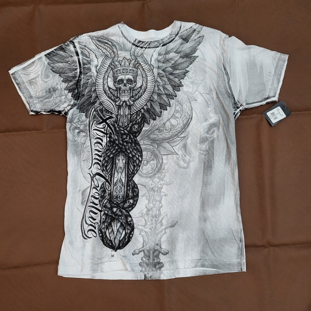 Xtreme Couture By Affliction Men 2XL T-Shirt GRAVE ROBBER Biker MMA